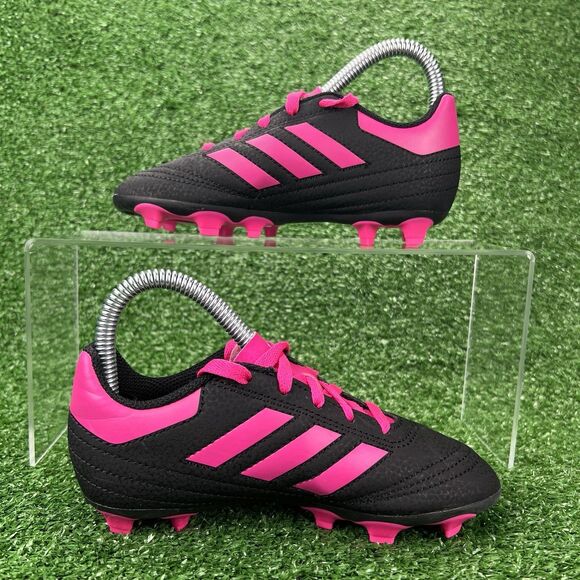 Adidas Goletto VI Soccer Cleats Youth 11K Black Pink Lace Up G26368 Firm Ground - Picture 8 of 13